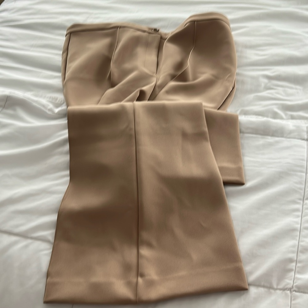 Ann Taylor - NWT - Size 14 Trouser - khaki - front crease - flared leg